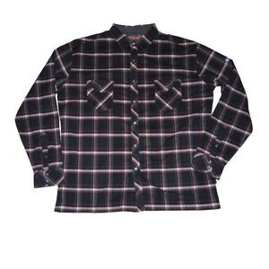 Kuhl Maverik LS Long‎ Sleeve Button Down Shirt Men's XXL Dark Brown Red White